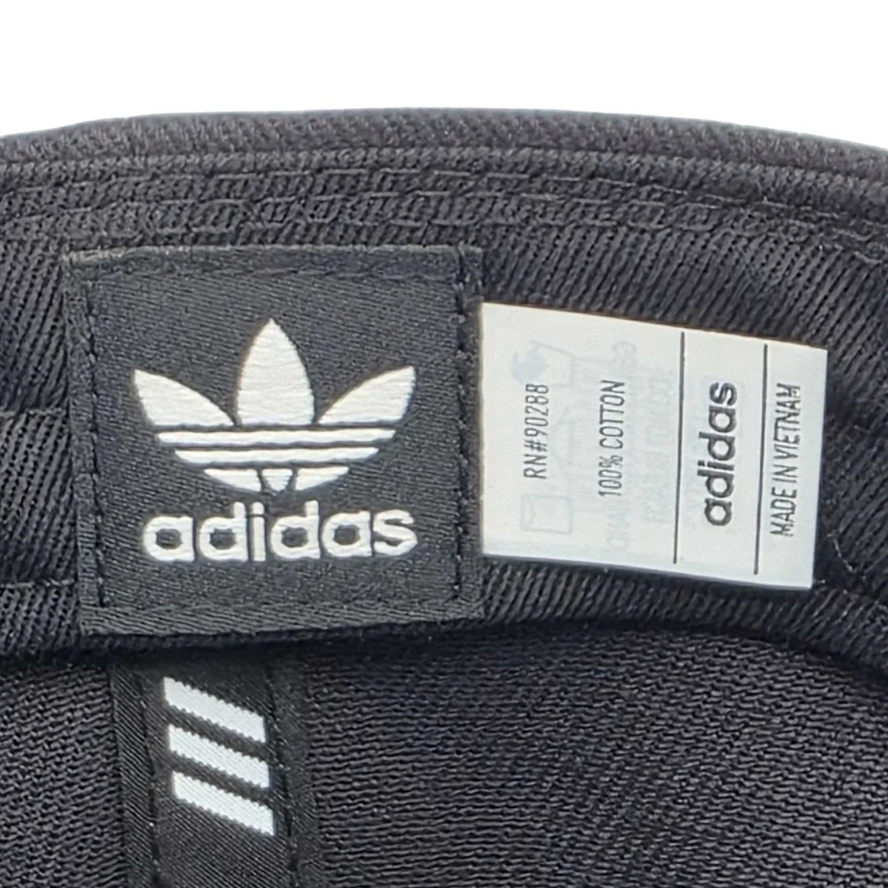 Adidas Originals Trefoil Adjustable Snapback Flatbill Hat Cap Black C153 NWT NEW